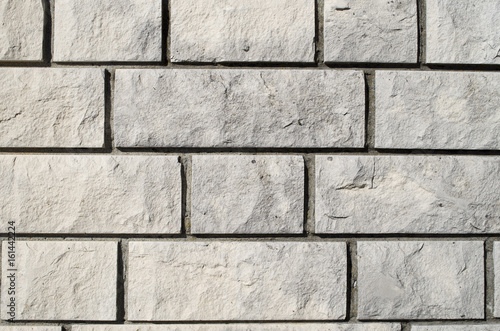 New white stone wall closeup
