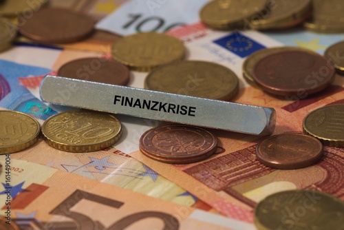 FINANZKRISE - Bilder mit Wörtern aus dem Bereich Börse, Wortwolke, Würfel, Buchstabe, Bild, Illustration
