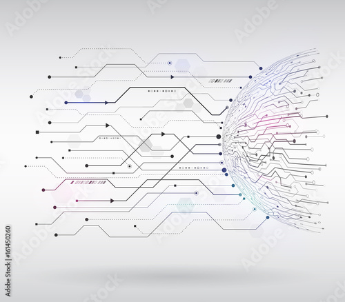 Abstract global technology concept. Digital internet communication. Connection structure. Hi-tech vector illustration eps 10.