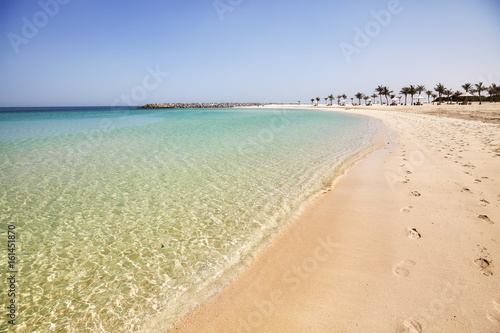 Beach with crystal clear water, UAE