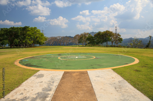 Heliport for helicopter.