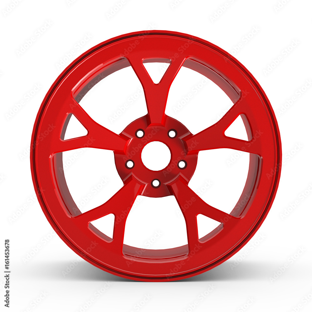 Obraz premium 3D model aluminium car wheel