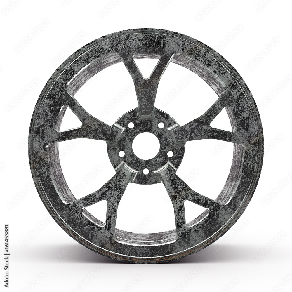 Obraz premium 3D model aluminium car wheel