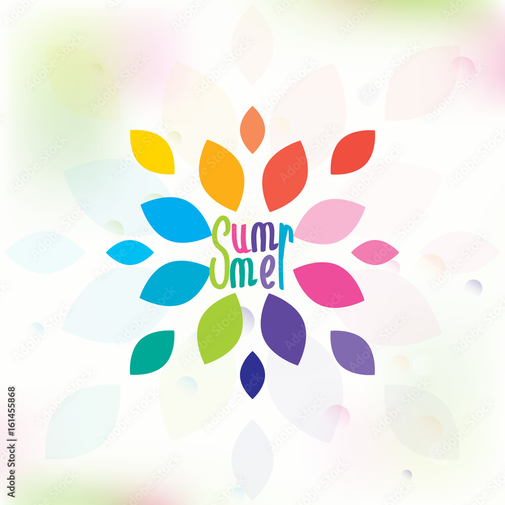 Decorative Summer flower with bright petals. Decorative Summer flower with bright petals.