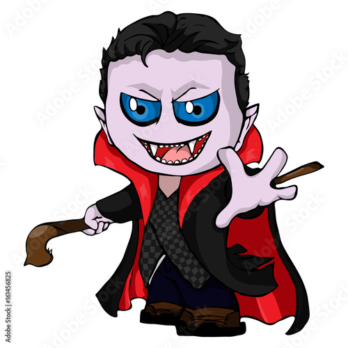 Isolated illustration of a dracula