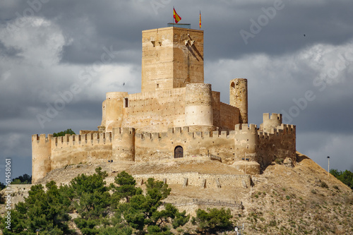 Biar castle at top of hill, Alicante, Spain