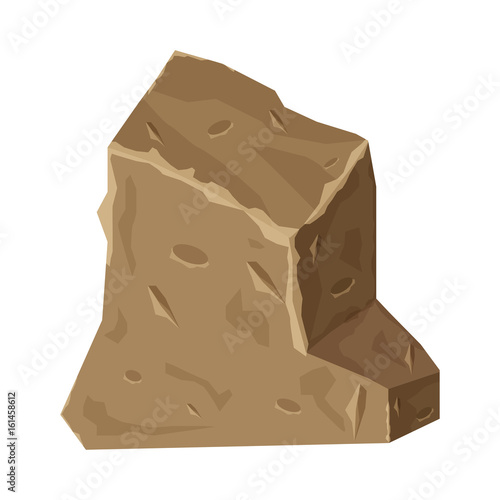cartoon rock vector symbol icon design.