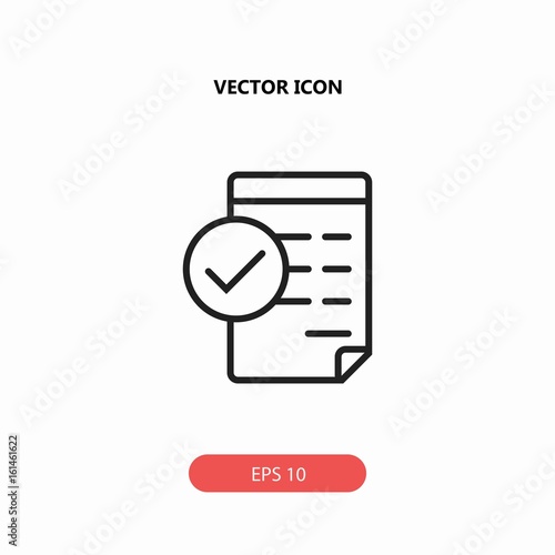 approve invoice vector icon