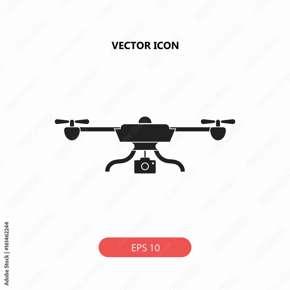 drone with photo camera vector icon drone with photo camera vector icon