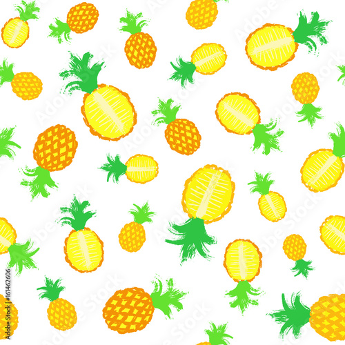 Pineapple Background Painted Pattern