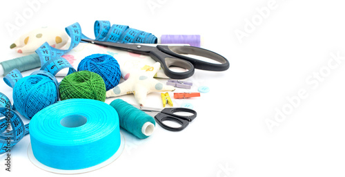Materials and tools for needlework and Hobbies.
