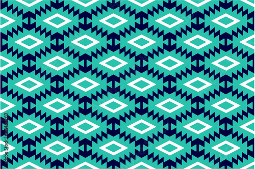 Blue rhombus tribal pattern photo
