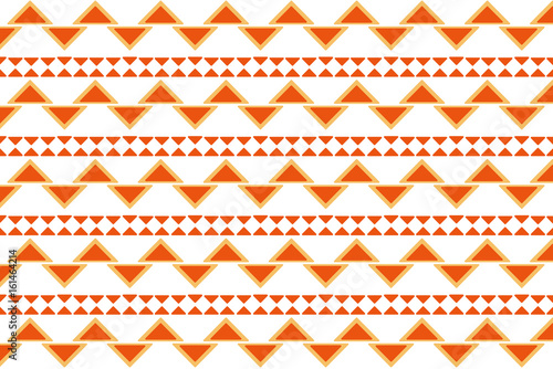 Orange zigzag tribal pattern