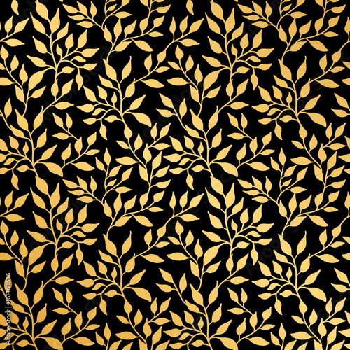 Flowers leaf seamless pattern
