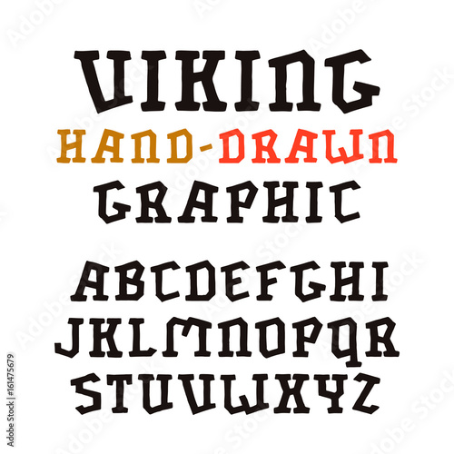 Serif font in the style of handmade graphics