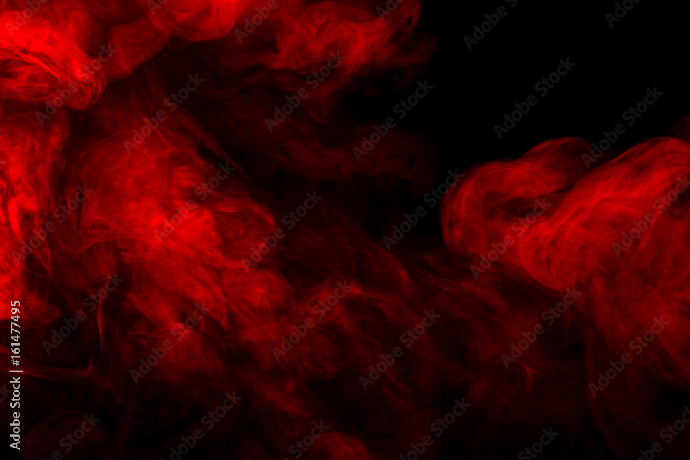 Red smoke on a black background Stock Photo Adobe Stock