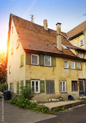 Old Romantic dilapidate house and garden style Idyllic places in Germany..