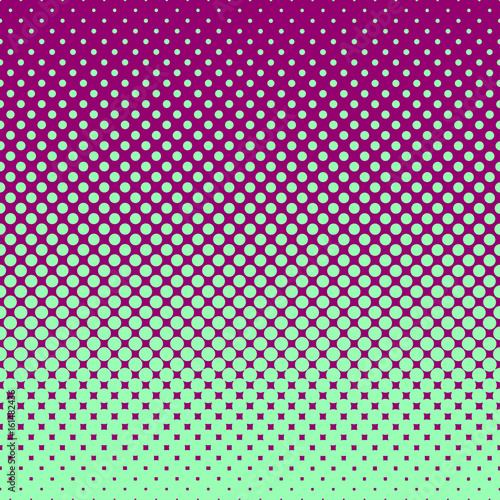Halftone abstract background in green and complement colors