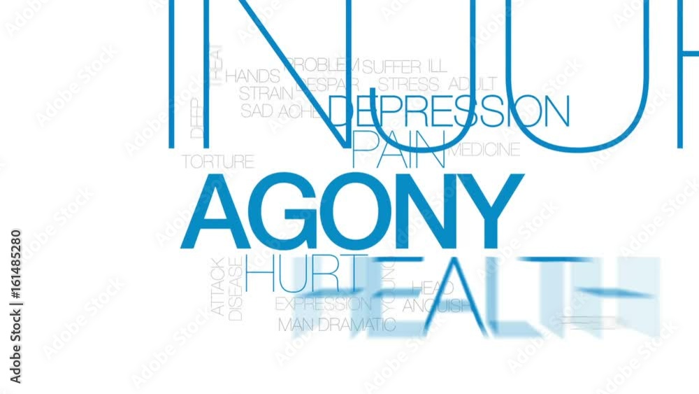 Agony animated word cloud, text design animation. Kinetic typography. Agony animated word cloud, text design animation. Kinetic typography.