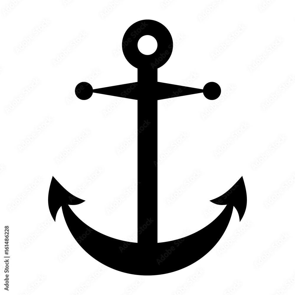 Anchor icon. Vector illustration isolated on white background Anchor icon. Vector illustration isolated on white background