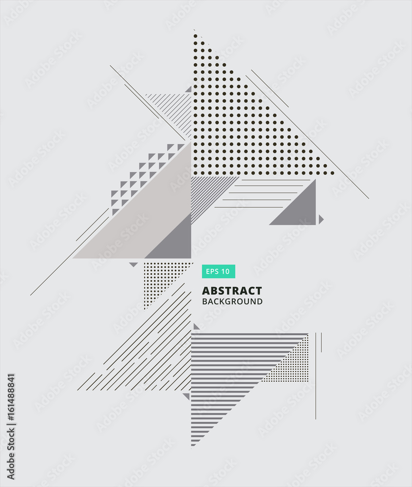 Naklejka premium Streszczenie kompozycji geometrycznych tworzy nowoczesne tło z ozdobny trójkąty i wzory tło wektor ilustracja do druku, reklamy
