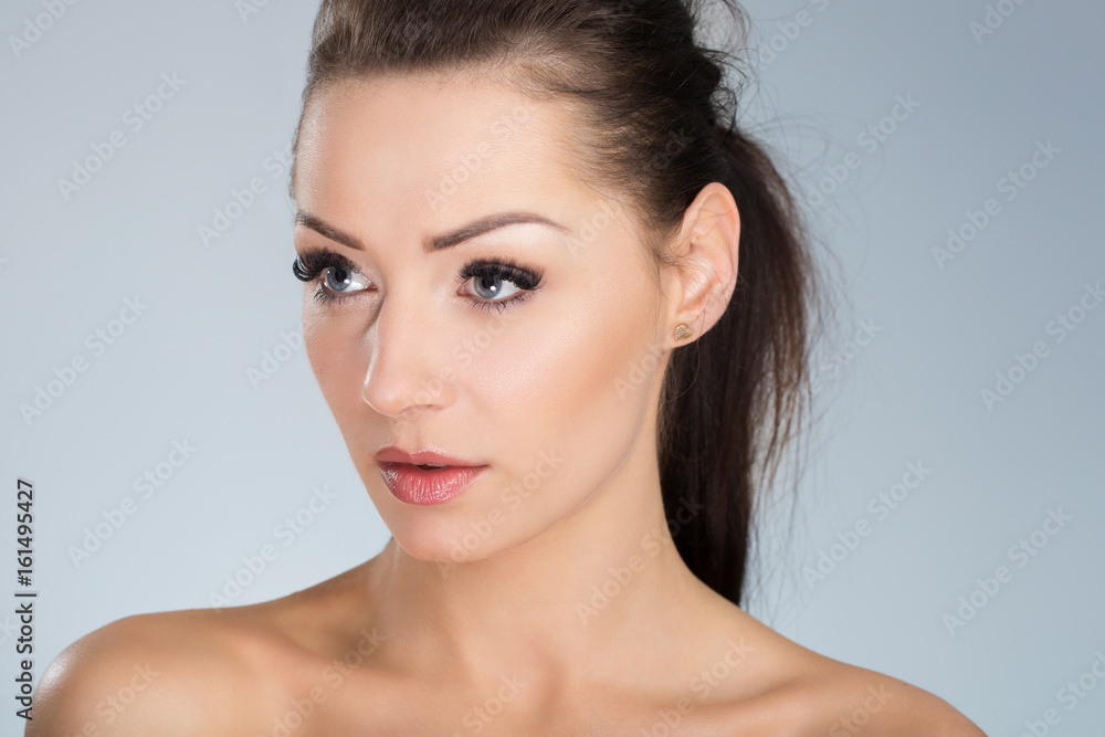 Young beautiful woman looking away Young beautiful woman looking away