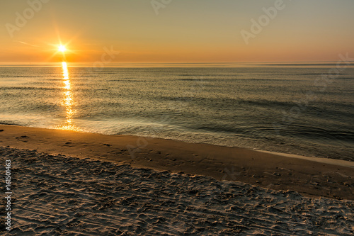 Sea sunset on the beach in the summer  landscape