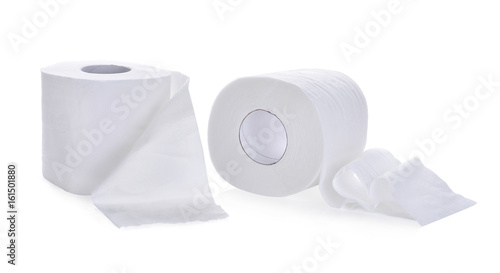 toilet paper,tissue paper roll isolated on white background