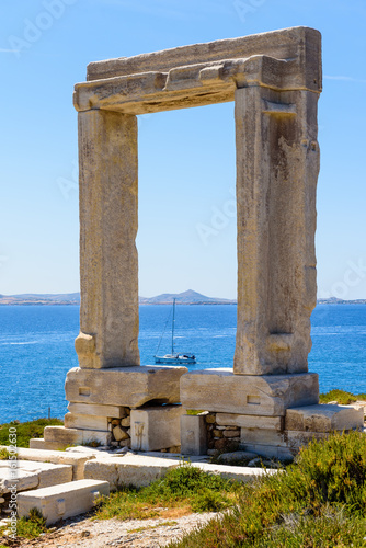 The Portara, Temple of Apollo at Naxos. Cyclades, Greece