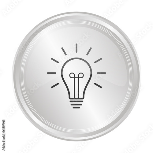 Glühbirne Idee - Verchromter Button