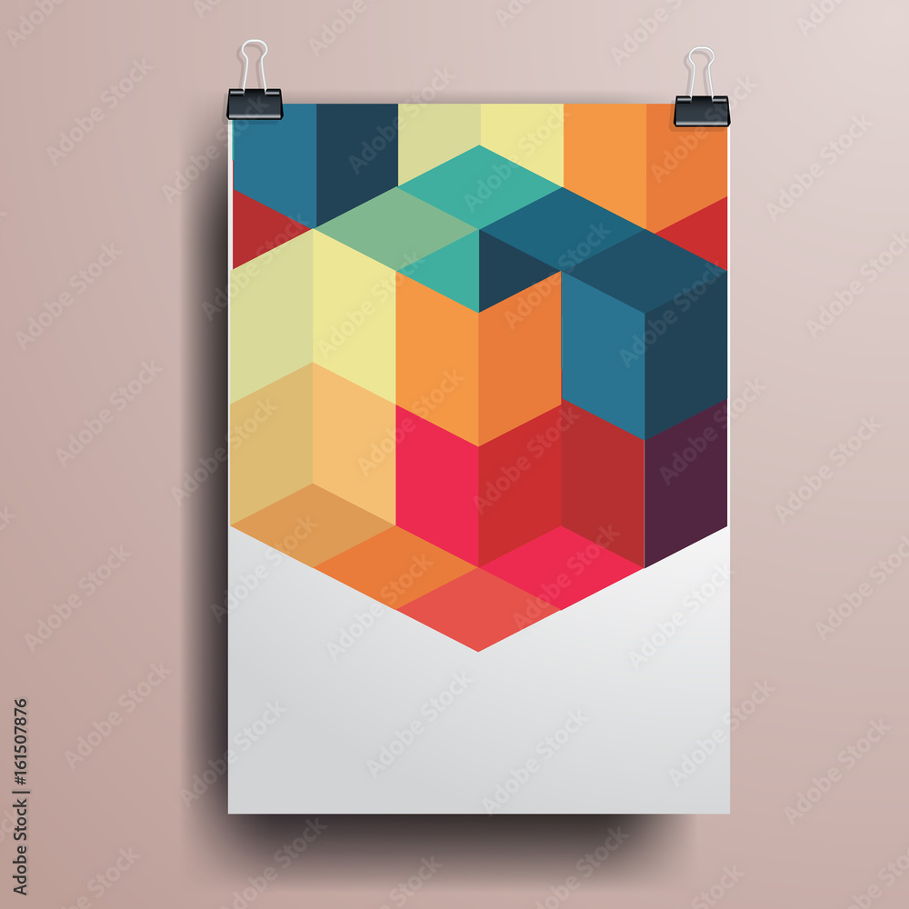 Poster minimal Design Template, Business geometric banner, can be used for Brochure, Report, Presentation.