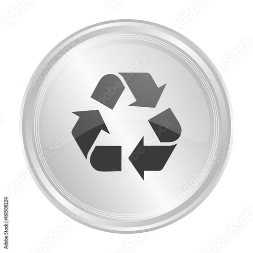 Recycling - Verchromter Button
