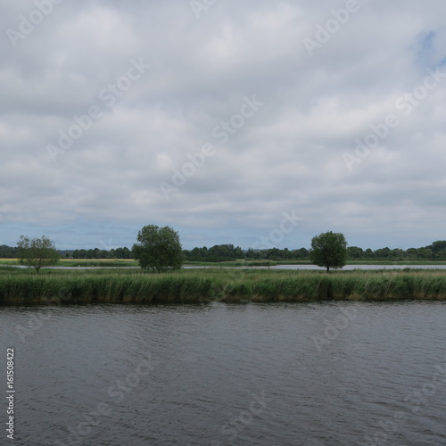 Germany, north germany, griffin forest, mecklenburg vorpommern, beautiful water landscape from the harbor to the district wieck,