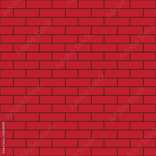 Red brick wall vector
