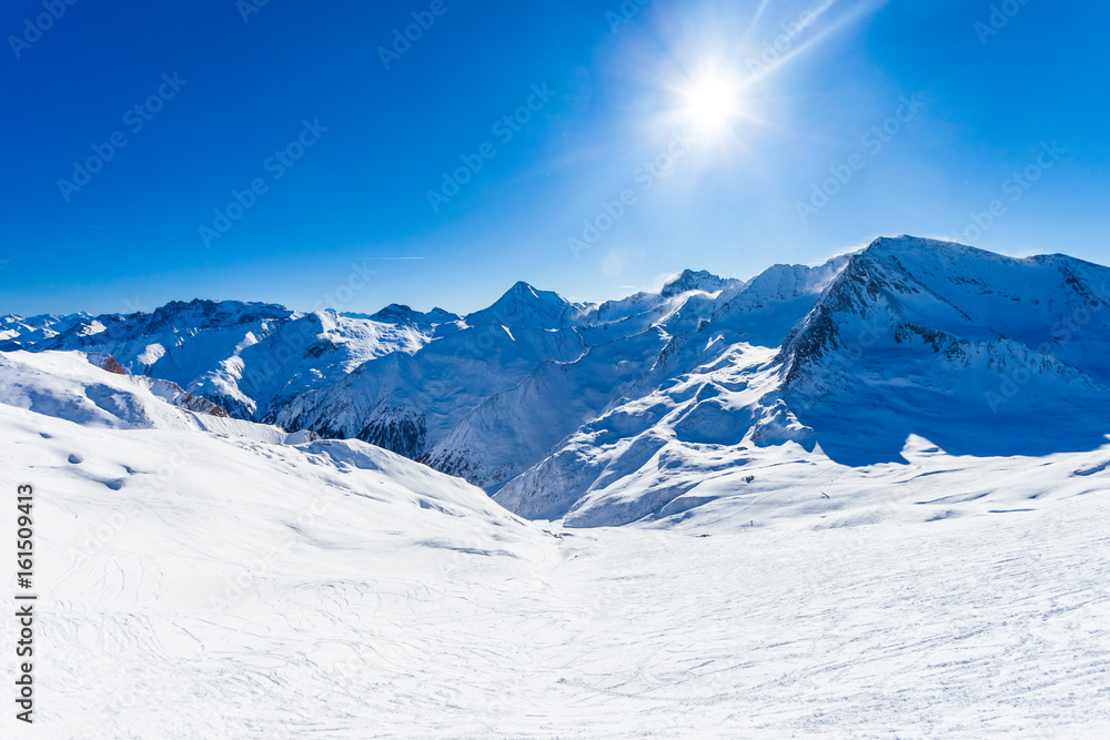 Ski slope scenery