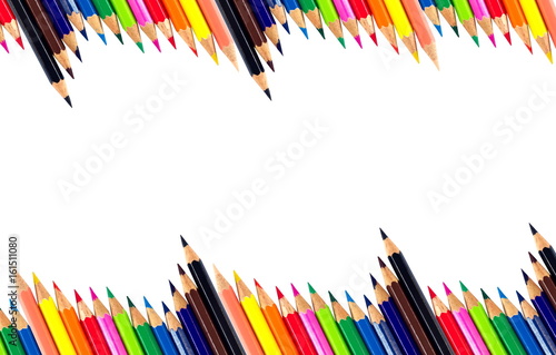 Abstract crayon color pattern on white background