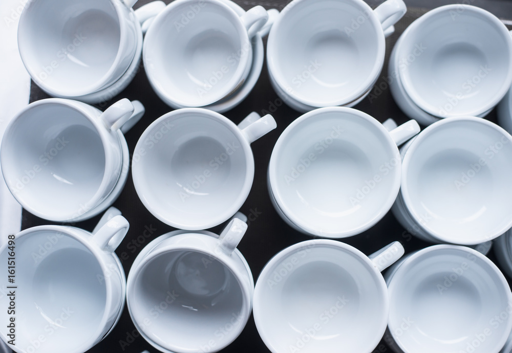 White cups isolated