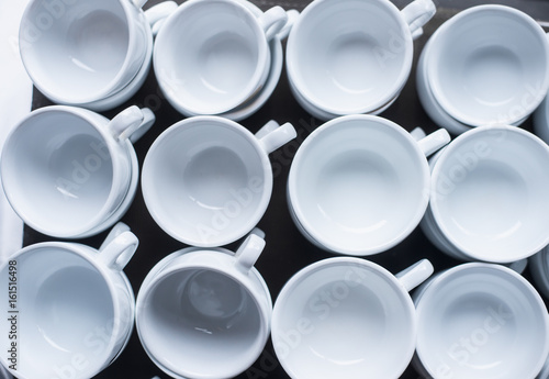 White cups isolated