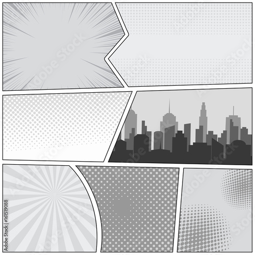 Comic book page template