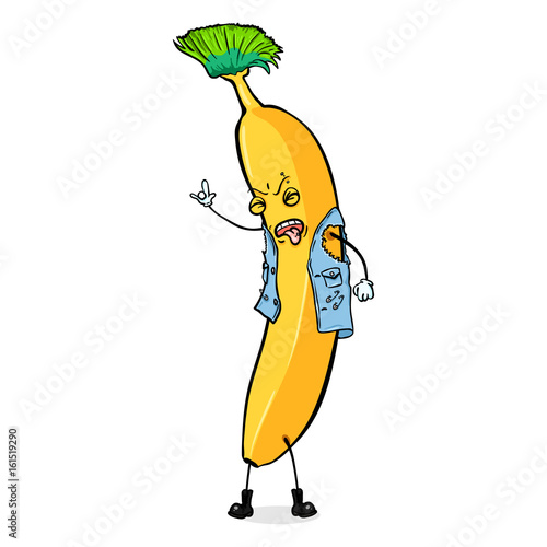 Vector Cartoon Character - Punk Banana