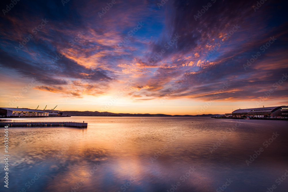 Sunset at the beach in Tasmania, Australia