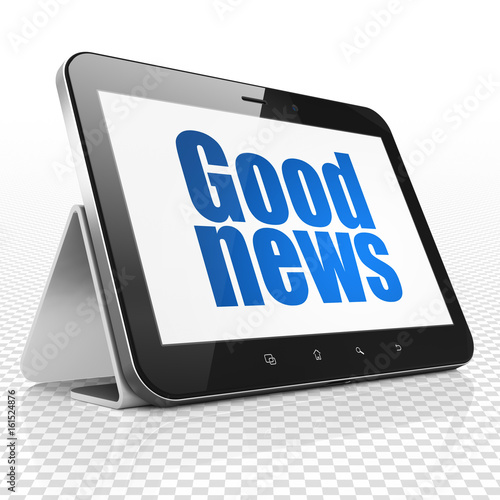 News concept: Tablet Computer with Good News on display