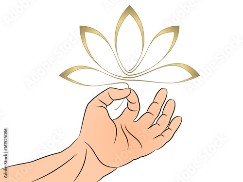 Lotus 401 - Jnana Mudra - Gold