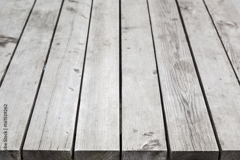 Gray wooden desk. Background photo Gray wooden desk. Background photo
