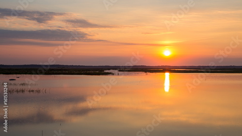 Sunset on the lake.