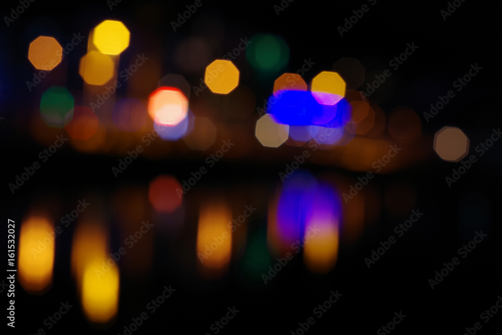 Multicolor bokeh light city night time. Defocused abstract bokeh Multicolor bokeh light city night time. Defocused abstract bokeh