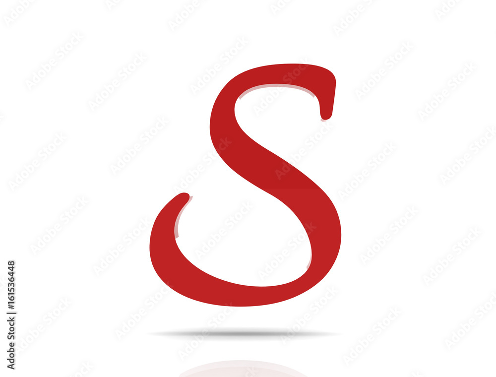 3d shiny red letter collection - S 3d shiny red letter collection - S