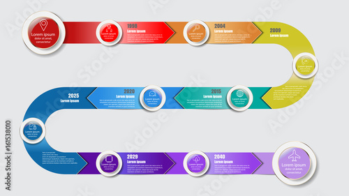 Design template, road map timeline infographic can be used for brochure,diagram,planning,presentation,process,website,workflow. Vector illustration