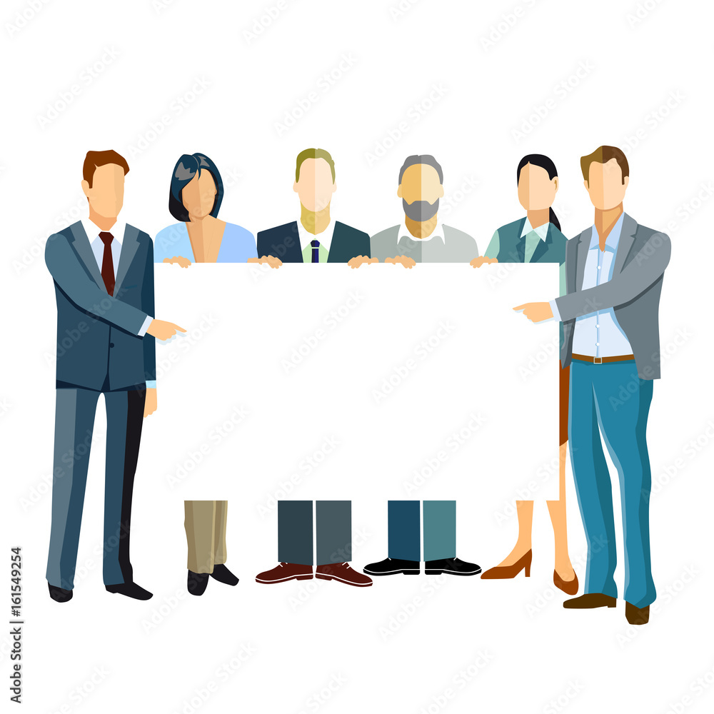 Gruppe von Geschäftsleuten präsentieren eine Vorlage