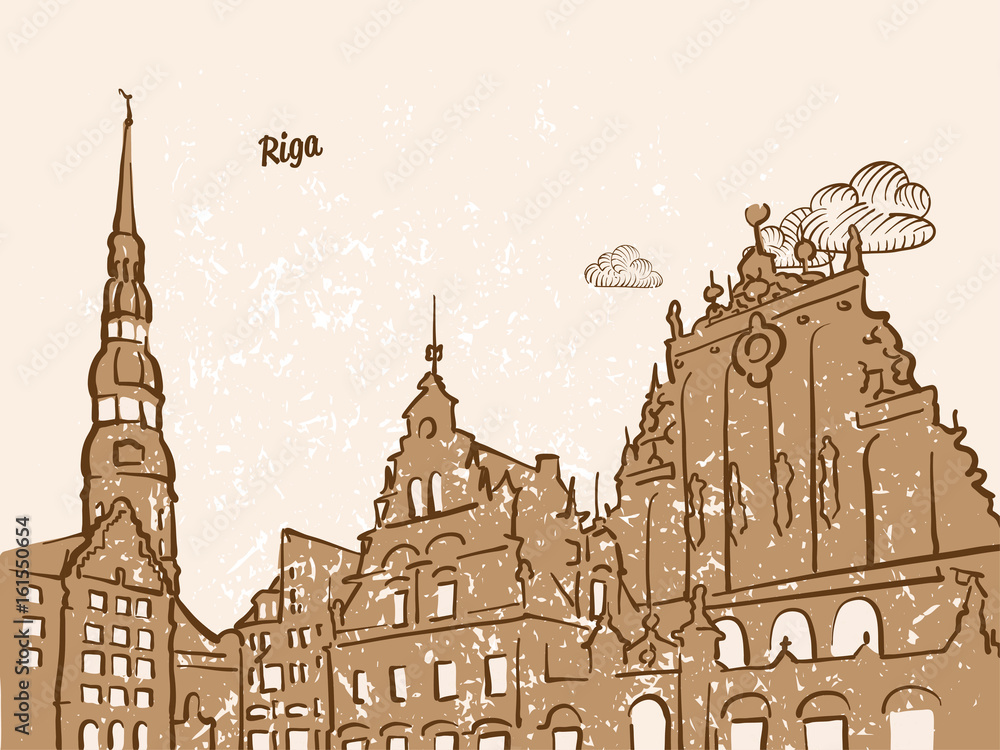 Riga, Latvia, Greeting Card